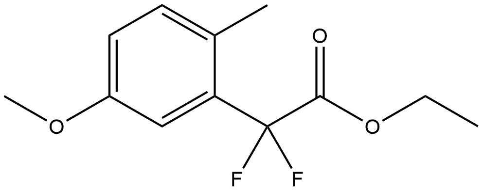 Ethyl α,α-difluoro-5-methoxy-2-methylbenzeneacetate Structure