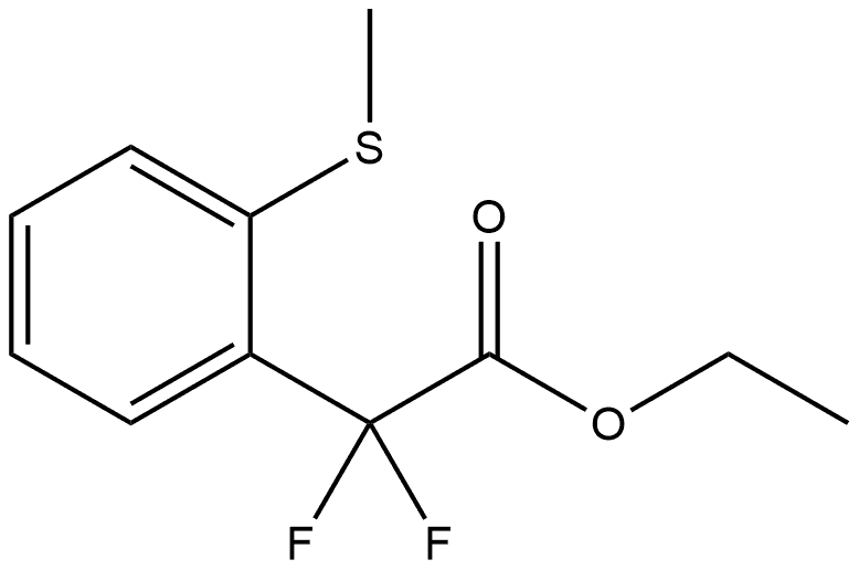 Ethyl α,α-difluoro-2-(methylthio)benzeneacetate Structure