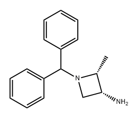 3-Azetidinamine, 1-(diphenylmethyl)-2-methyl-, (2R-cis)- (9CI) Structure