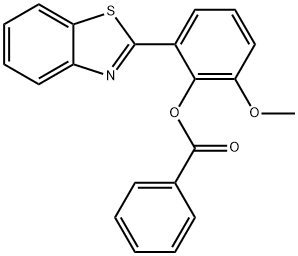 Phenol, 2-(2-benzothiazolyl)-6-methoxy-, 1-benzoate Structure