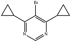 Pyrimidine, 5-bromo-4,6-dicyclopropyl- 구조식 이미지