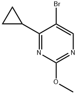 Pyrimidine, 5-bromo-4-cyclopropyl-2-methoxy- 구조식 이미지