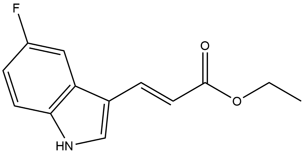 Ethyl (2E)-3-(5-fluoro-1H-indol-3-yl)-2-propenoate Structure