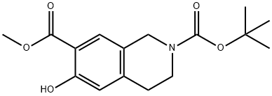 2,7(1H)-Isoquinolinedicarboxylic acid, 3,4-dihydro-6-hydroxy-, 2-(1,1-dimethylethyl) 7-methyl ester Structure