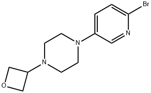 Piperazine, 1-(6-bromo-3-pyridinyl)-4-(3-oxetanyl)- Structure