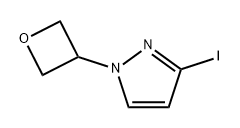 1H-Pyrazole, 3-iodo-1-(3-oxetanyl)- Structure