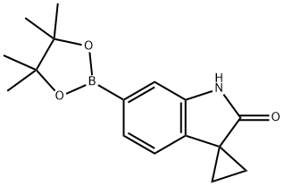 6-(4,4,5,5-Tetramethyl-1,3,2-dioxaborolan-2-yl)spiro[1H-indole-3,1'-cyclopropane]-2-one Structure