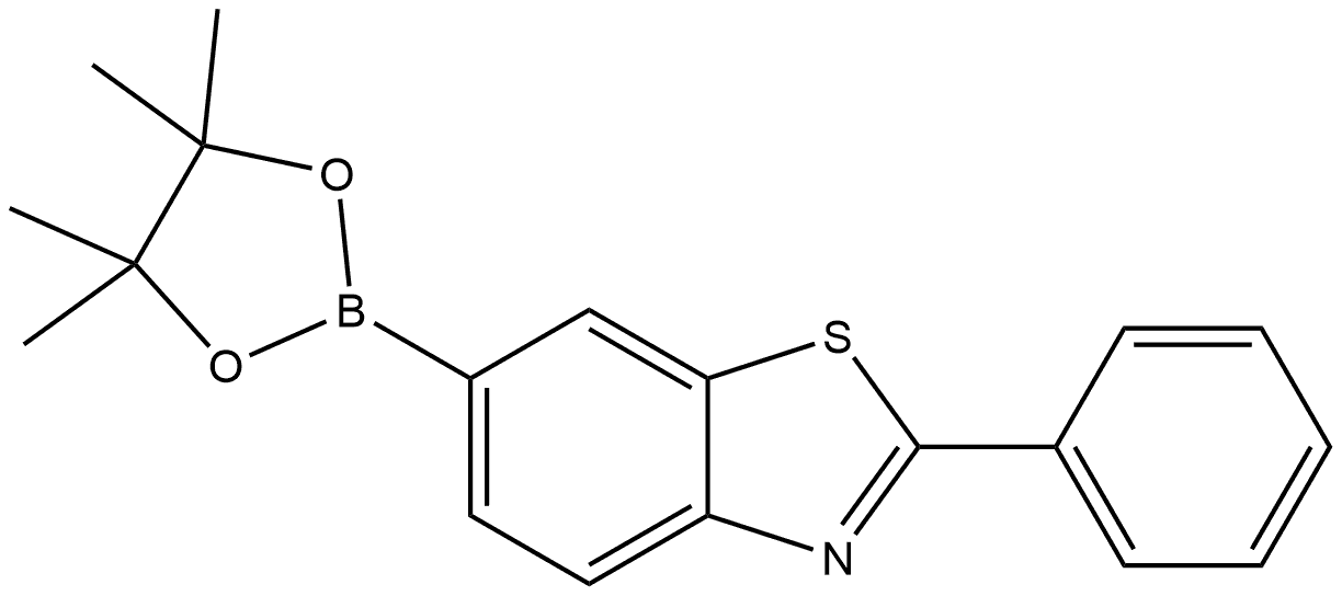 2-Phenyl-6-(4,4,5,5-tetramethyl-1,3,2-dioxaborolan-2-yl)benzothiazole Structure