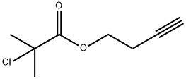 Propanoic acid, 2-chloro-2-methyl-, 3-butyn-1-yl ester Structure