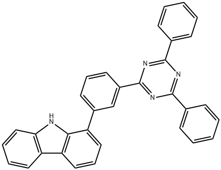 9H-Carbazole, 1-[3-(4,6-diphenyl-1,3,5-triazin-2-yl)phenyl]- Structure