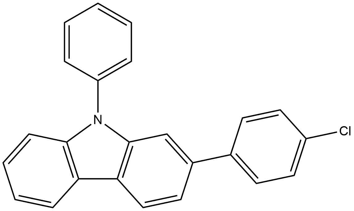 2-(4-Chlorophenyl)-9-phenyl-9H-carbazole Structure