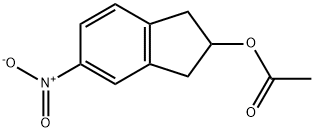 1H-Inden-2-ol, 2,3-dihydro-5-nitro-, 2-acetate 구조식 이미지