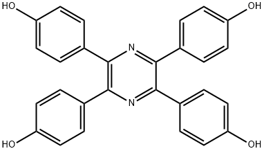 Phenol, 4,4',4'',4'''-(2,3,5,6-pyrazinetetrayl)tetrakis- Structure