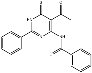 N-(5-acetyl-2-phenyl-4-sulfanylidene-1H-pyrimidin-6-yl)benzamide Structure