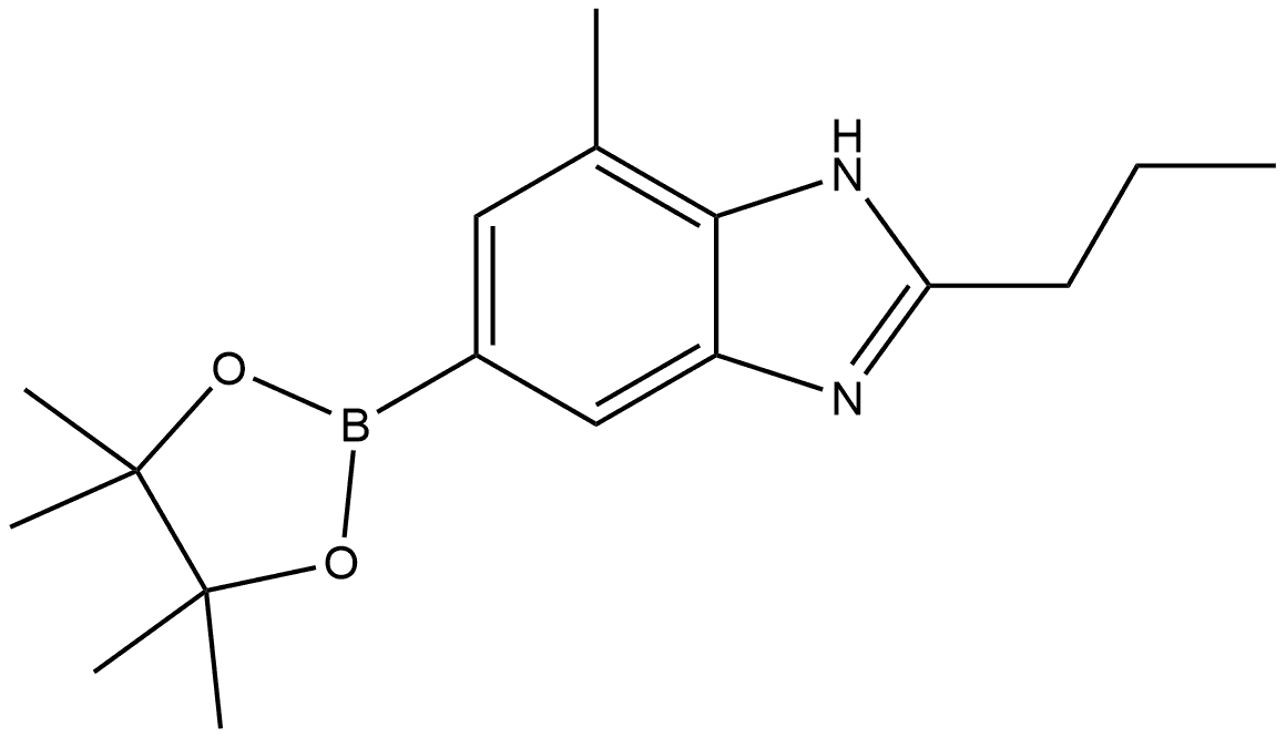 4-Methyl-2-propyl-6-(4,4,5,5-tetramethyl-1,3,2-dioxaborolan-2-yl)-1H-benzimidazole Structure