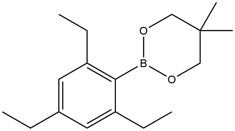 5,5-Dimethyl-2-(2,4,6-triethylphenyl)-1,3,2-dioxaborinane Structure