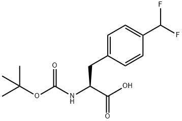 4-(Difluoromethyl)-N-[(1,1-dimethylethoxy)carbonyl]phenylalanine Structure