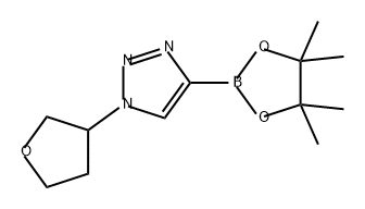 1H-1,2,3-Triazole, 1-(tetrahydro-3-furanyl)-4-(4,4,5,5-tetramethyl-1,3,2-dioxaborolan-2-yl)- Structure