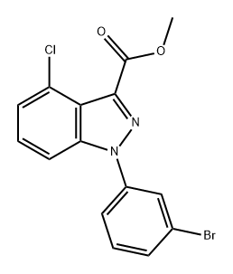 1H-Indazole-3-carboxylic acid, 1-(3-bromophenyl)-4-chloro-, methyl ester Structure