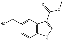 methyl 5-(hydroxymethyl)-1H-indazole-3-carboxylate 구조식 이미지