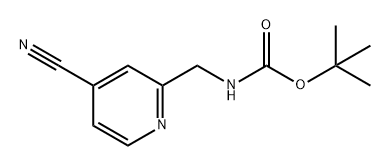 Carbamic acid, N-[(4-cyano-2-pyridinyl)methyl]-, 1,1-dimethylethyl ester 구조식 이미지