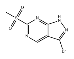 1H-Pyrazolo[3,4-d]pyrimidine, 3-bromo-6-(methylsulfonyl)- Structure