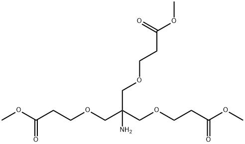 Propanoic acid, 3,3'-[[2-amino-2-[(3-methoxy-3-oxopropoxy)methyl]-1,3-propanediyl]bis(oxy)]bis-, 1,1'-dimethyl ester Structure