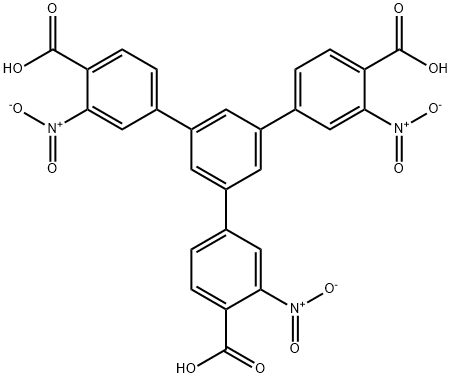 [1,1':3',1''-Terphenyl]-4,4''-dicarboxylic acid, 5'-(4-carboxy-3-nitrophenyl)-3,3''-dinitro- Structure