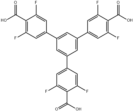 [1,1':3',1''-Terphenyl]-4,4''-dicarboxylic acid, 5'-(4-carboxy-3,5-difluorophenyl)-3,3'',5,5''-tetrafluoro- 구조식 이미지