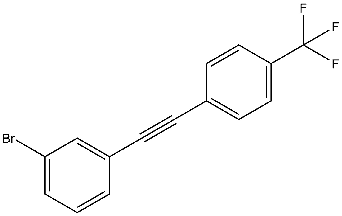 1-Bromo-3-[2-[4-(trifluoromethyl)phenyl]ethynyl]benzene Structure