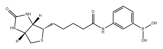 Boronic acid, B-[3-[[5-[(3aS,4S,6aR)-hexahydro-2-oxo-1H-thieno[3,4-d]imidazol-4-yl]-1-oxopentyl]amino]phenyl]- Structure