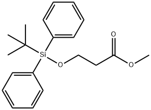 Propanoic acid, 3-[[(1,1-dimethylethyl)diphenylsilyl]oxy]-, methyl ester Structure