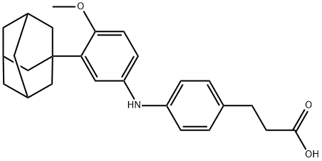 4-[(4-Methoxy-3-tricyclo[3.3.1.13,7]dec-1-ylphenyl)amino]benzenepropanoic acid Structure