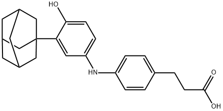 Benzenepropanoic acid, 4-[(4-hydroxy-3-tricyclo[3.3.1.13,7]dec-1-ylphenyl)amino]- Structure