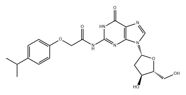 Guanosine, 2'-deoxy-N-[2-[4-(1-methylethyl)phenoxy]acetyl]- Structure