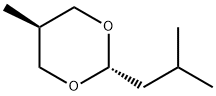 A mixture of: cis-2-isobutyl-5-methyl 1,3-dioxane: trans-2-isobutyl-5-methyl 1,3-dioxane Structure