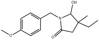 2-Pyrrolidinone, 4-ethyl-5-hydroxy-1-[(4-methoxyphenyl)methyl]-4-methyl- 구조식 이미지