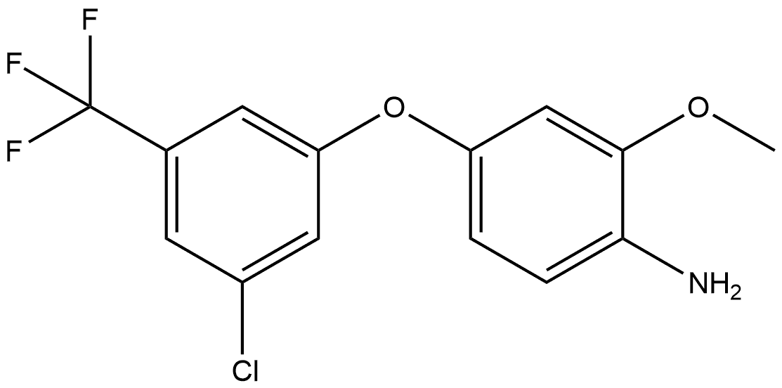 4-[3-Chloro-5-(trifluoromethyl)phenoxy]-2-methoxybenzenamine Structure