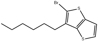 Thieno[3,2-b]thiophene, 2-bromo-3-hexyl- Structure