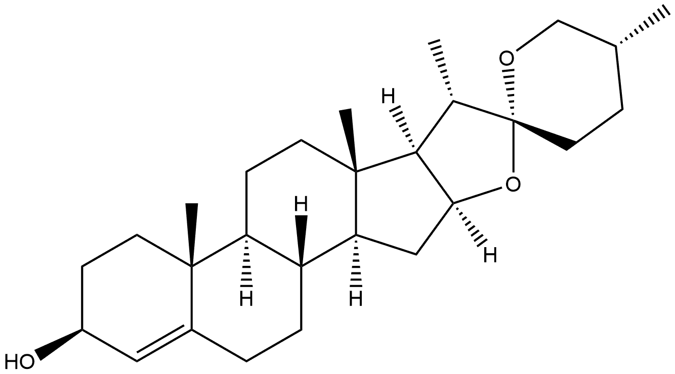 Spirost-4-en-3-ol, (3β,25R)- 구조식 이미지
