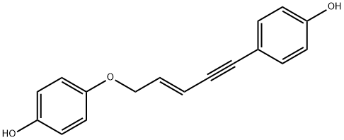 Phenol, 4-[(3E)-5-(4-hydroxyphenoxy)-3-penten-1-yn-1-yl]- Structure