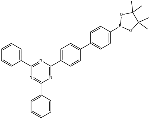 1,3,5-Triazine, 2,4-diphenyl-6-[4'-(4,4,5,5-tetramethyl-1,3,2-dioxaborolan-2-yl)[1,1'-biphenyl]-4-yl]- Structure