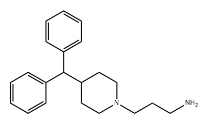 1-Piperidinepropanamine, 4-(diphenylmethyl)- Structure