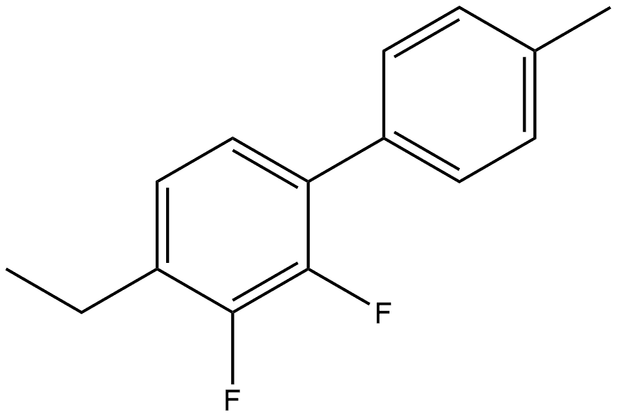 4-Ethyl-2,3-difluoro-4'-methyl-1,1'-biphenyl Structure