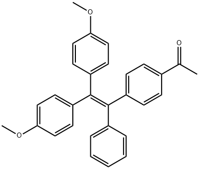 Ethanone, 1-[4-[2,2-bis(4-methoxyphenyl)-1-phenylethenyl]phenyl]- Structure