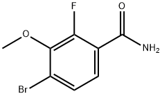 4-Bromo-2-fluoro-3-methoxybenzamide Structure