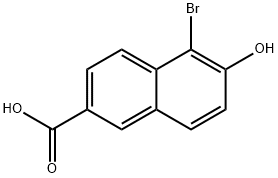 2-Naphthalenecarboxylic acid, 5-bromo-6-hydroxy- Structure