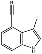 1H-Indole-4-carbonitrile, 3-iodo- Structure