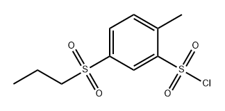 Benzenesulfonyl chloride, 2-methyl-5-(propylsulfonyl)- Structure