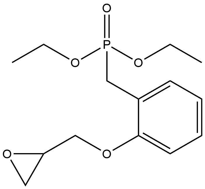 Phosphonic acid, [[2-(oxiranylmethoxy)phenyl]methyl]-, diethyl ester Structure